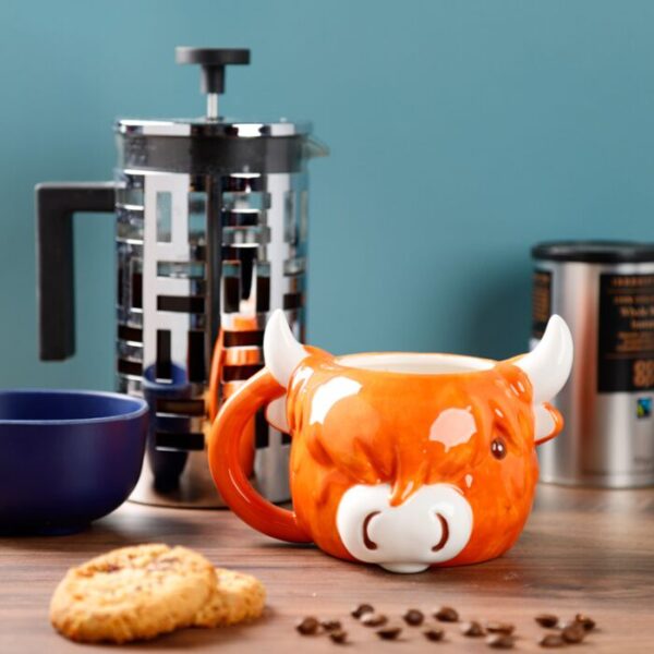 MUG383_201_1629817434 Ceramic Shaped Head Mug - Highland Coo Cow
