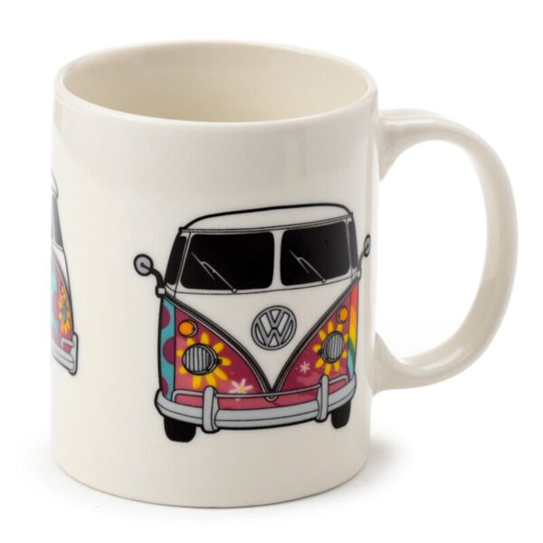 MUG414_001_1698333811 Porcelain Mug - Volkswagen VW T1 Camper Bus Summer Love