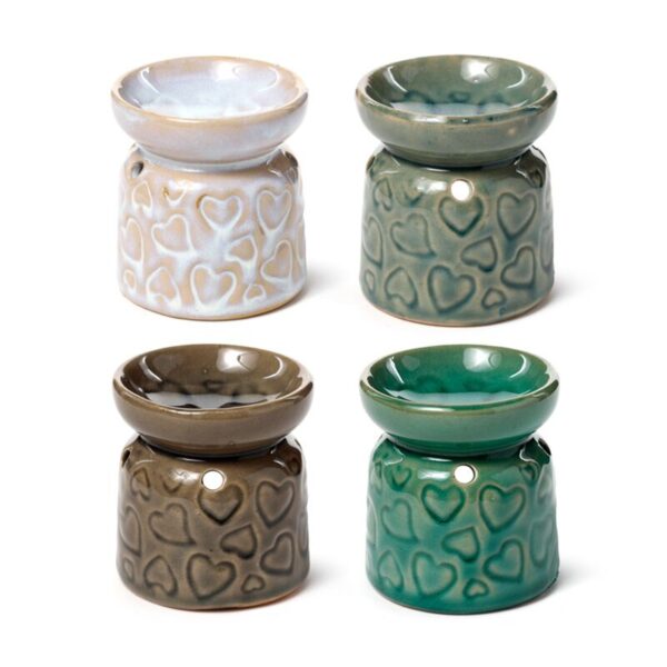 OB248_002_1737122958 Mini Ceramic Oil Burner - Heart Design