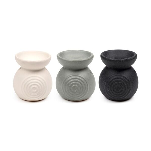 Porcelain Small Oil Burner - Eden Speckled Spiral