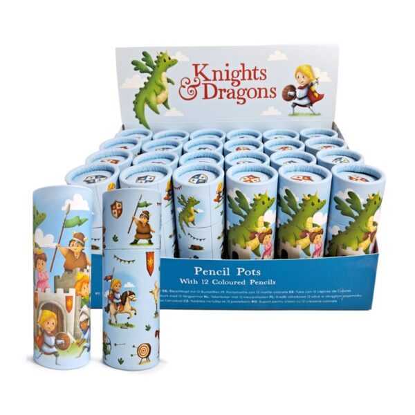 PCASE94_001_1742244799 Colouring Pencil Tube - Knights & Dragons