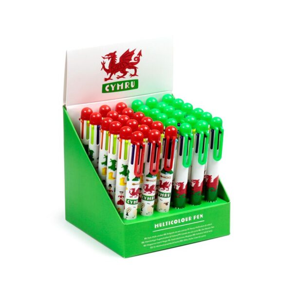 PEN288_001_1748270474 Multi Colour Pen (6 Colours) - Welsh Dragon
