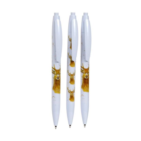 PENS41_002_1741603489 Recycled ABS 3 Piece Pen Set - Jan Pashley Stag