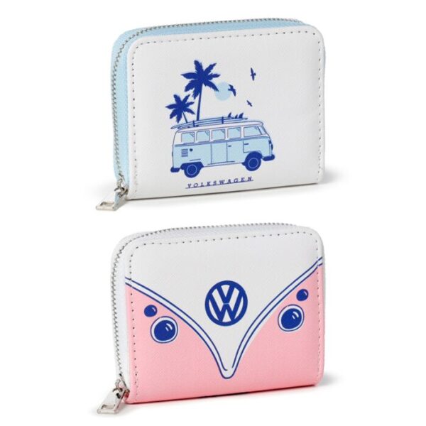 PUR136_002_1695228079 Small Zip Around Wallet - Volkswagen VW T1 Camper Bus Explore More