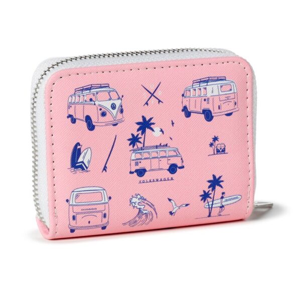 PUR136_008_1695228079 Small Zip Around Wallet - Volkswagen VW T1 Camper Bus Explore More