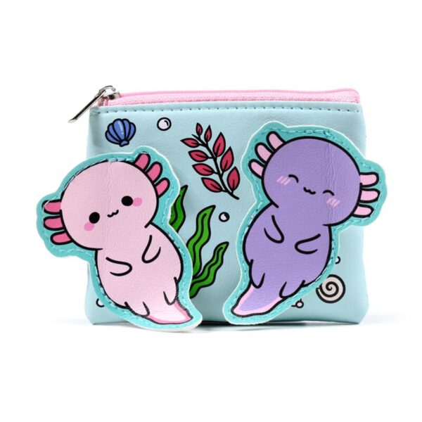 PUR162_003_1746195087 Shaped Change Purse - Adoramals Maddie the Axolotl