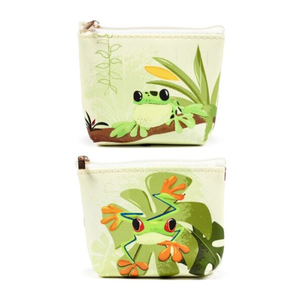 PUR167_002_1746195157 PVC Purse - Tropical Frogs