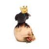 Decorative Ornament - Crow Wearing Crown Standing on Skulls