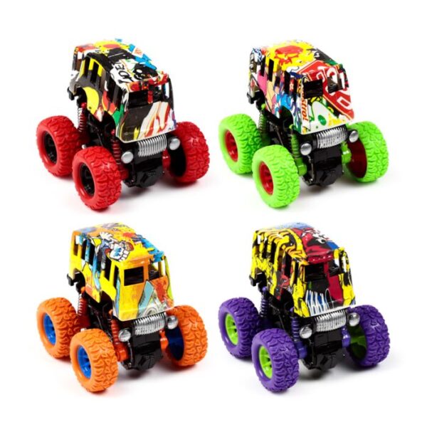 TY992_002_1748521576 Kids Friction Action Toy - Stunt Graffiti Bus