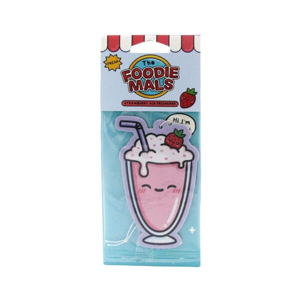 AIRF162_001_1736875091 2pcs x Air Freshener - Strawberry Scented Betty the Milkshake Foodiemals