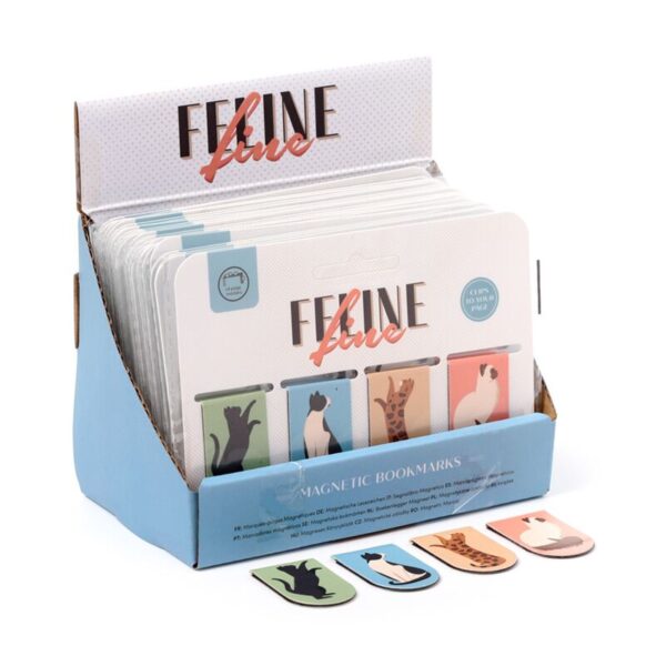 BOOK18_001_1737644373 Magnetic Shaped Bookmark Set - Feline Fine Cats (New)