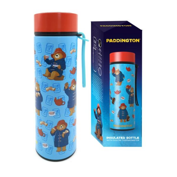 Reusable Insulated Drinks Bottle Digital Thermometer - Paddington Bear