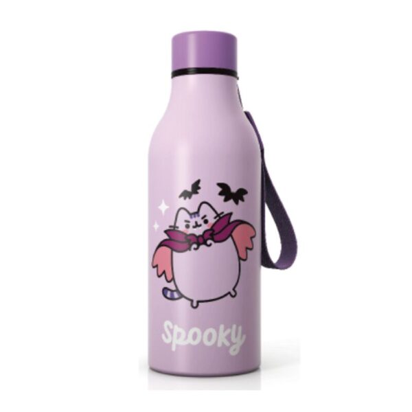 BOT369_001_1739515903 Reusable Insulated Drinks Bottle 500ml - Pusheen the Cat Halloween