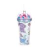 CUP82_001_1754906209 Double Walled Cup with Lid, Straw & Charms - Adoramals Maddie the Axolotl