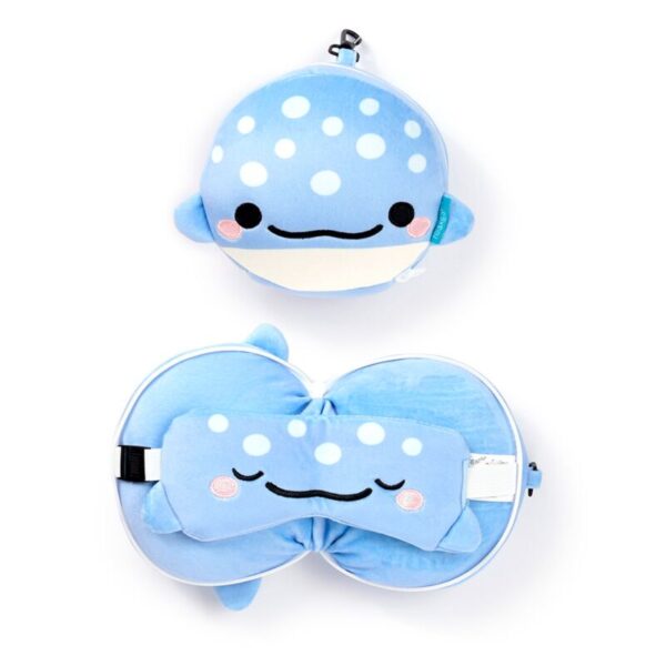 CUSH348_001_1708703330 Relaxeazzz Travel Pillow & Eye Mask - Aoi the Whale Shark