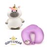 CUSH377_001_1740580910 2-in-1 Swapseazzz Travel Pillow and Plush Toy - Astra the Unicorn Adoracorns