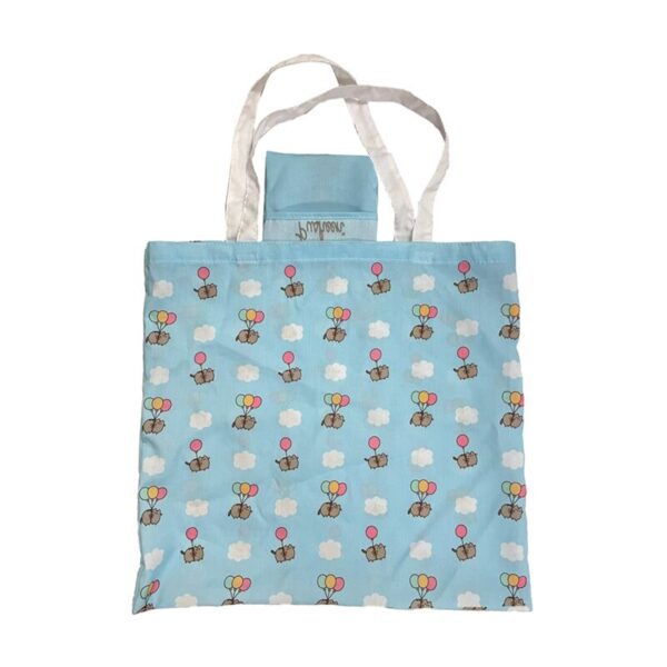 FBAG36_001_1747661353 Handy Foldable RPET Shopping Bag - Pusheen the Cat Balloons