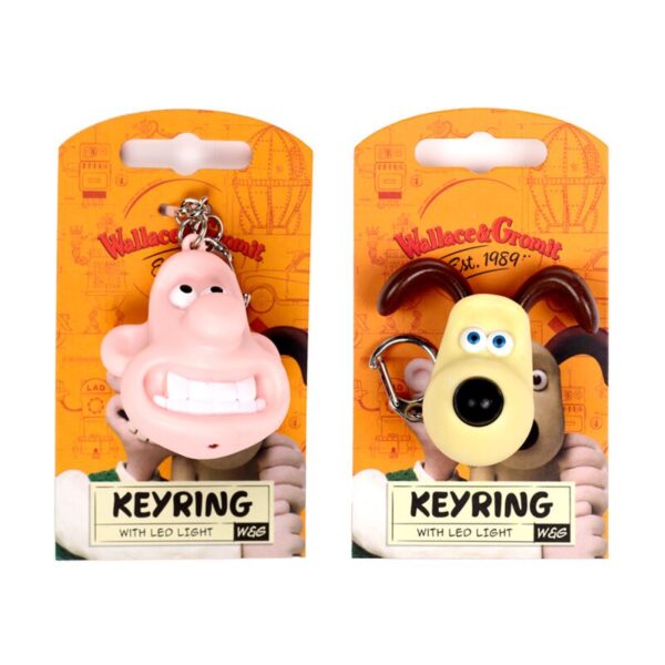 KEY294_002_1753283114 LED Keyring - Wallace & Gromit