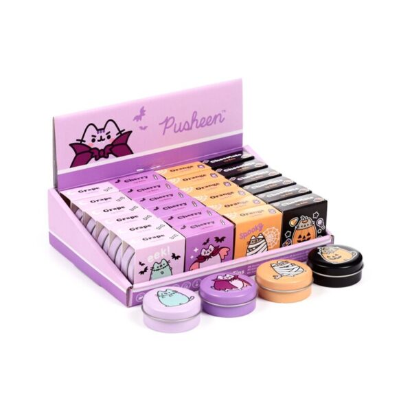 LIP182_001_1754643558 Lip Balm in a Tin - Pusheen the Cat Halloween