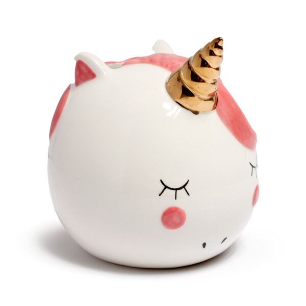 MB267_001_1736277811 Ceramic Money Box - Enchanted Rainbows Unicorn White
