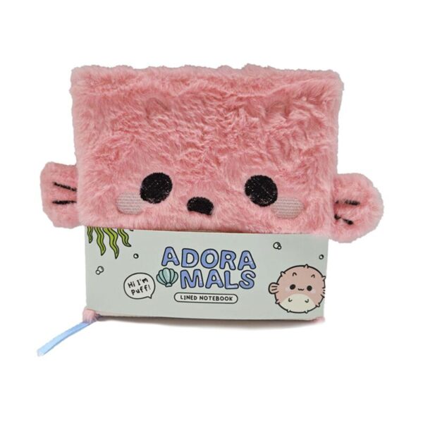 MEMO129_001_1736270009 Plush Notebook - Adoramals Puff the Pufferfish