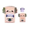 MEMO131_001_1736270089 Plush A5 Notebook with Pouch & Mini Notebook - Adoramals Maddie the Axolotl