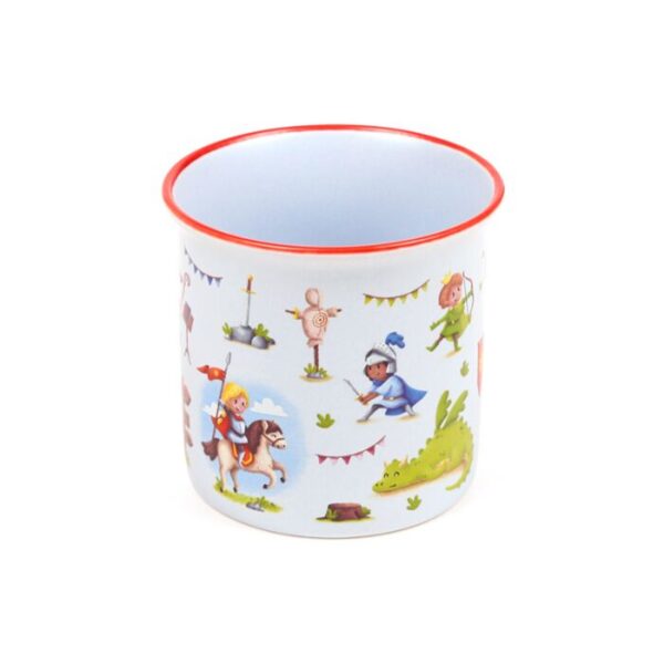 Porcelain Fine Rimmed Mug - Knights & Dragons