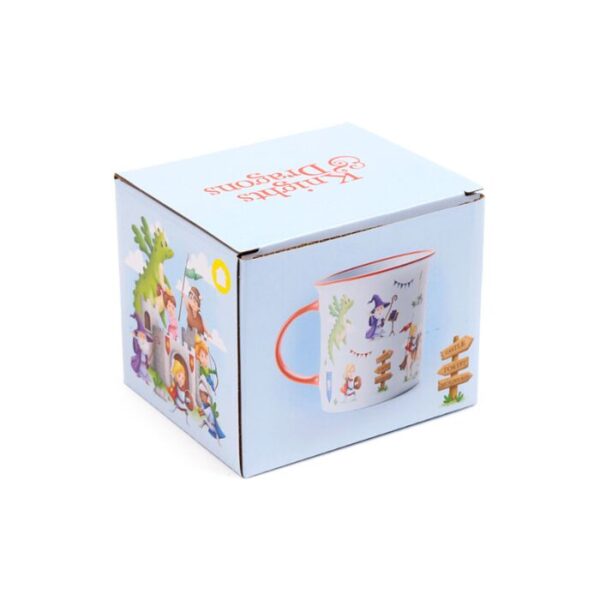 Porcelain Fine Rimmed Mug - Knights & Dragons