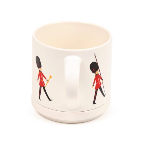MUGC41_007_1755695216 Porcelain Mug & Coaster Lid Set - London Souvenir London Guardsman