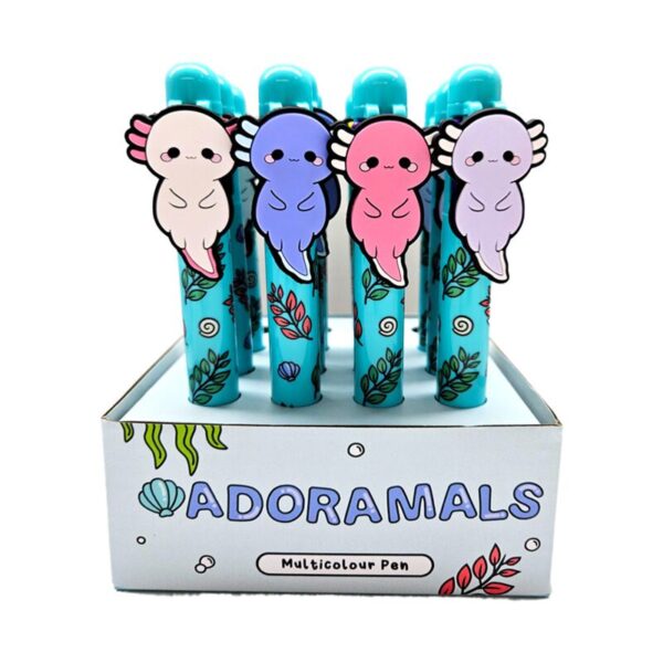 PEN279_001_1736270333 Multi Colour Pen (8 Colours) - Adoramals Maddie the Axolotl
