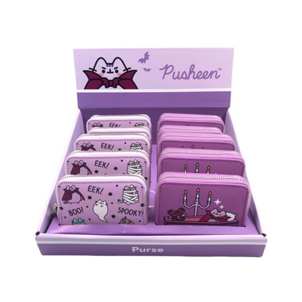 PUR172_001_1739516074 Small Zip Around Wallet - Pusheen the Cat Halloween