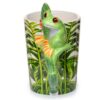 SMUG23_002_1630423346 Shaped Handle Ceramic Mug - Tree Frog with Foliage Decal