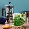 SMUG23_201_1630423347 Shaped Handle Ceramic Mug - Tree Frog with Foliage Decal