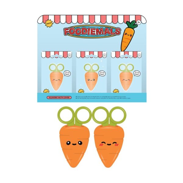 STA395_001_1737983600 Kids Scissors in Holder - Foodiemals Cecil the Carrot