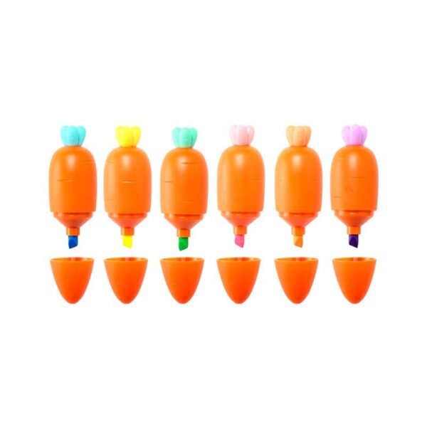 Shaped Highlighter Set of 6 - Carrot
