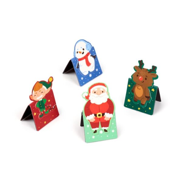 XBOOK22_003_1753975997 Magnetic Shaped Bookmark Set - Jingle Bunch Christmas