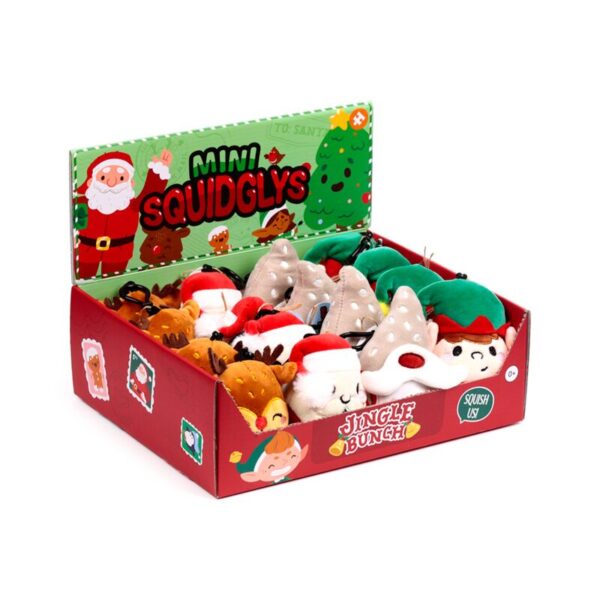 XKEY293_001_1753286296 Squidglys Plush Keyring - Christmas Festive Friends