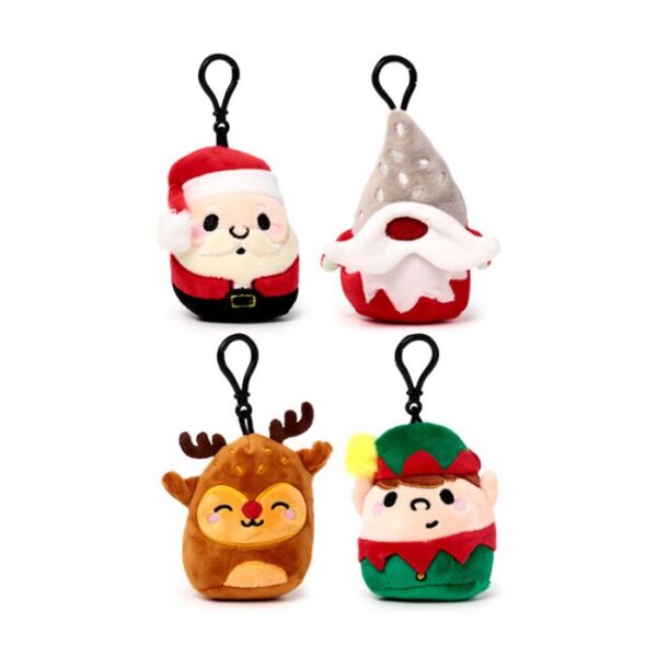 XKEY293_002_1753286296 Squidglys Plush Keyring - Christmas Festive Friends