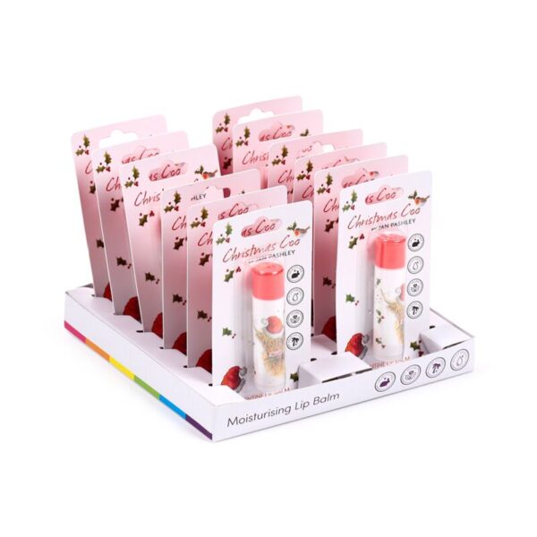 XLIP185_001_1754643673 Stick Lip Balm - Jan Pashley Christmas Highland Coo