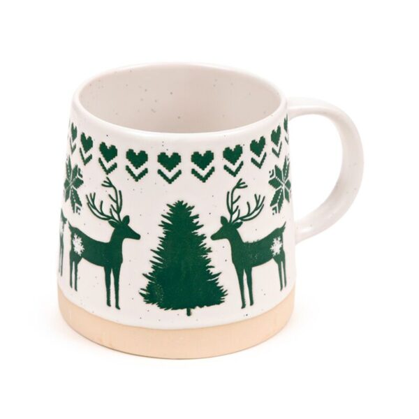 XMUG479_001_1755695277 Stoneware Mug - Green Reindeer