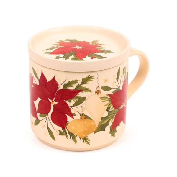 XMUGC45_001_1755695353 Porcelain Mug & Coaster Lid Set - Christmas Botanicals