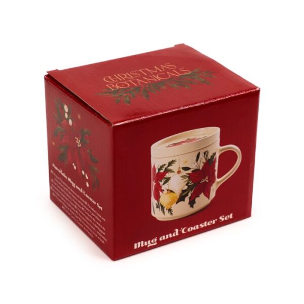 XMUGC45_002_1755695353 Porcelain Mug & Coaster Lid Set - Christmas Botanicals