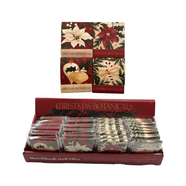 XNAIL166_001_1742245898 Nail File Matchbook - Christmas Botanicals