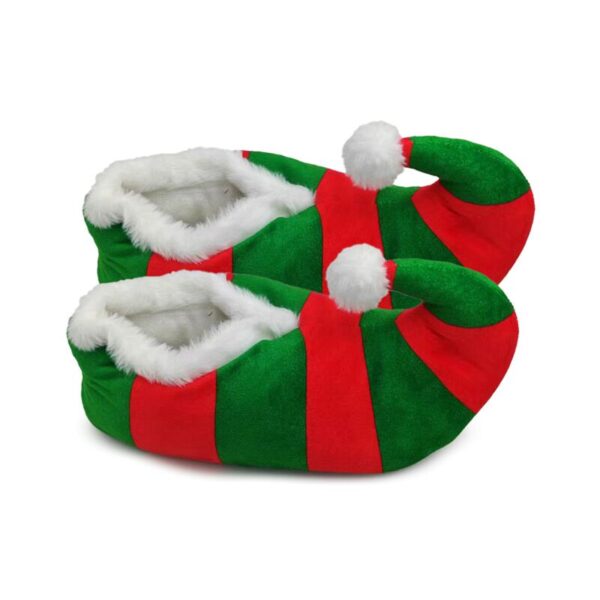 XSLIP48_001_1746206254 Plush Slippers - Jingle Bunch Christmas Elf