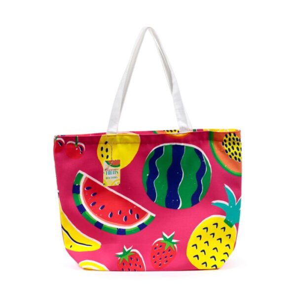 BBAG07_007_1746545148 Polyester Beach Bag - Summer Fruits
