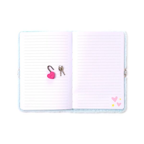 MEMO137_004_1754988338 Plush A5 Notebook with Padlock - Adoramals Frances the Rabbit