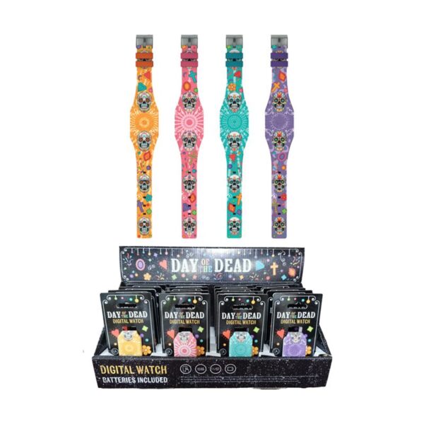 WATC30_001_1740672612 Silicone Digital Watch - Day of the Dead