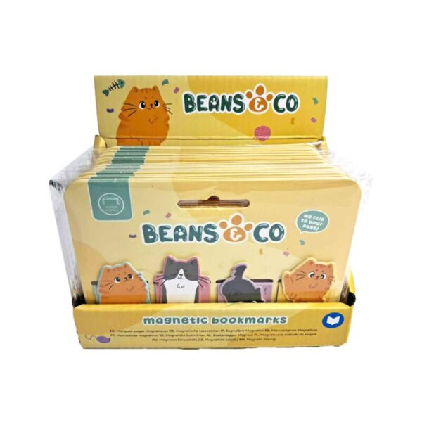 BOOK25_001_1753082323 Magnetic Shaped Bookmark Set - Beans & Co Cats