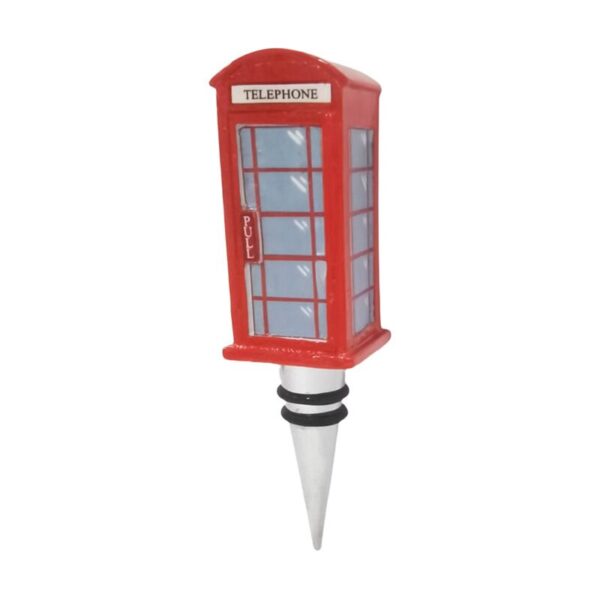 BOT367_001_1736276008 Novelty Ceramic Bottle Stopper - London Icons Red Telephone Box