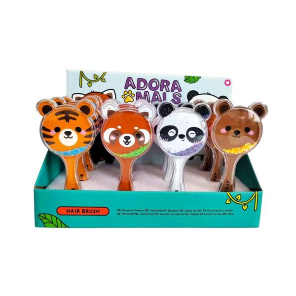BRU40_001_1747658611 Glitter Shaped Hair Brush - Adoramals Wild